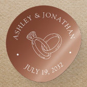 Sticker Rond Eléments simples modernes élégants