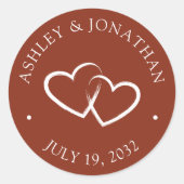 Sticker Rond Eléments simples modernes élégants (Devant)