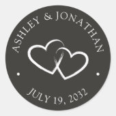 Sticker Rond Eléments simples modernes élégants (Devant)