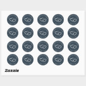 Sticker Rond Eléments simples modernes élégants (Feuille)