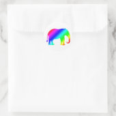 Sticker Rond Eléphant arc-en-ciel (Sac)