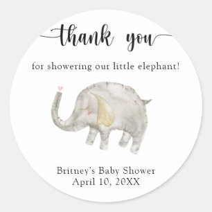 Sticker Rond Éléphant ballon aquarelle merci