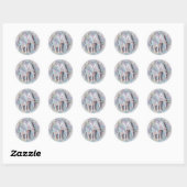 Sticker Rond Eléphant bébé (Feuille)