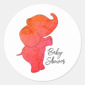 Sticker Rond Eléphant bébé (Devant)