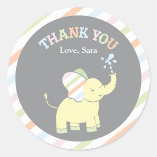 Sticker Rond Eléphant bébé | Favoriser l'autocollant