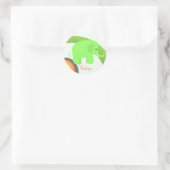 Sticker Rond Éléphant Bébé Merci (Sac)