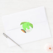 Sticker Rond Éléphant Bébé Merci (Enveloppe)