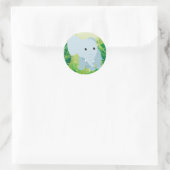 Sticker Rond Eléphant Bébé mignon (Sac)