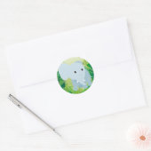 Sticker Rond Eléphant Bébé mignon (Enveloppe)