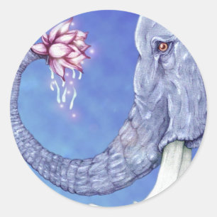 Sticker Rond Elephant *Bénédiction Soit*