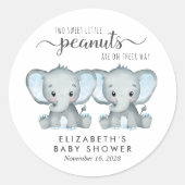 Sticker Rond Eléphant Cute Twin Baby Boys Douche (Devant)