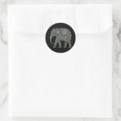 Sticker Rond Éléphant de Florale (Sac)