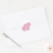 Sticker Rond Eléphant doux (rose) (Enveloppe)