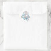 Sticker Rond Elephant et collant lapin (Sac)