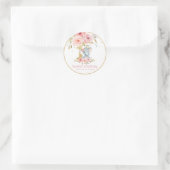 Sticker Rond Eléphant flou mignon 1er anniversaire un Favoriser (Sac)