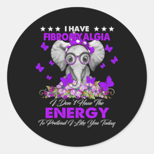 Sticker Rond Eléphant J'Ai Des Cadeaux De Sensibilisation À La