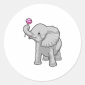 Sticker Rond Eléphant Lollipop (Devant)