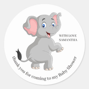 Sticker Rond Elephant merci