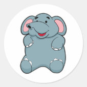 Sticker Rond Eléphant mignon (Devant)