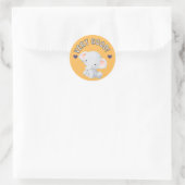 Sticker Rond Éléphant Mignon Prix de Progrès de l'Élève Bon Tra (Sac)