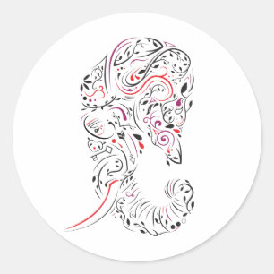 Sticker Rond éléphant orné