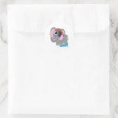 Sticker Rond Éléphant pirate mignon Goofkins (Sac)
