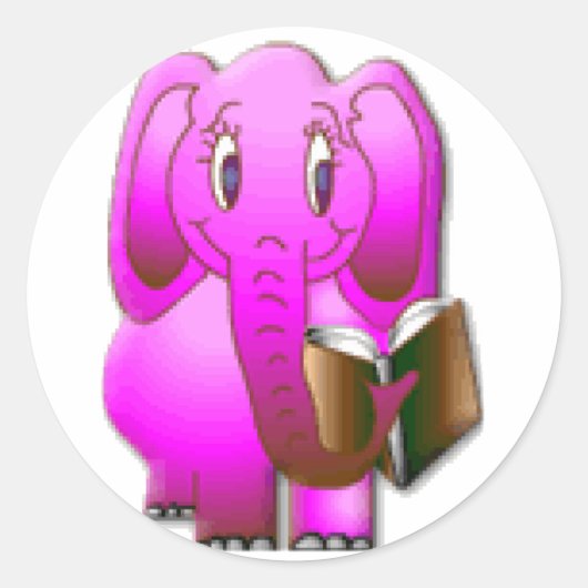Sticker Rond Eléphant plus intelligent (Devant)