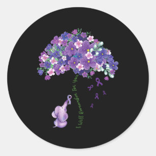 Sticker Rond Éléphant que je me souviendrai pour vous Heimerhei