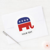 Sticker Rond Eléphant républicain / Eléphant GOP (Enveloppe)