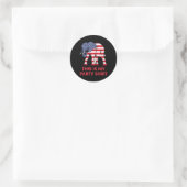 Sticker Rond Elephant Républicain Voici Mon Py (Sac)