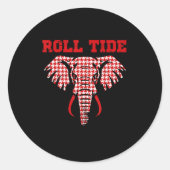Sticker Rond Elephant Roll Tide Women Kids Boys Girls Youth Tee (Devant)