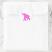 Sticker Rond Eléphant rose (Sac)