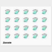 Sticker Rond Elephantastic Funny Elephant Pun (Feuille)