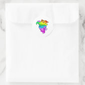 Sticker Rond Elephante arc-en-ciel (Sac)