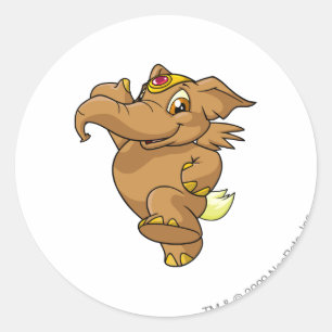 Sticker Rond Elephante Brown