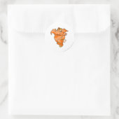 Sticker Rond Elephante Orange (Sac)