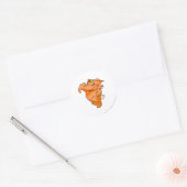 Sticker Rond Elephante Orange (Enveloppe)