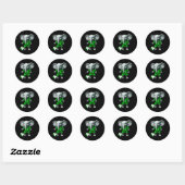 Sticker Rond Éléphants de pied (Feuille)