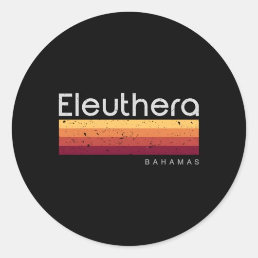 Sticker Rond Eleuthera Bahamas (Devant)