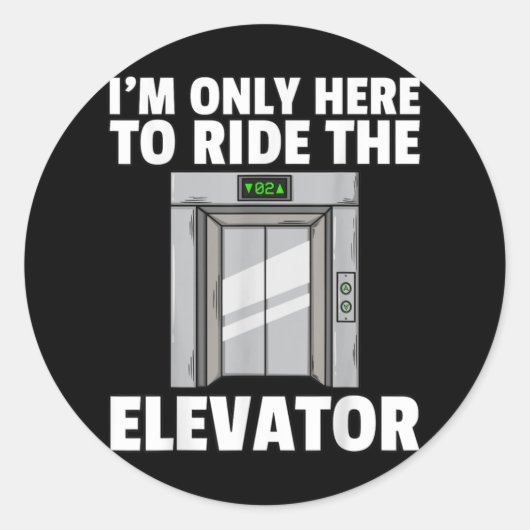Sticker Rond Elevator Buttons Mechanic Technician (Devant)