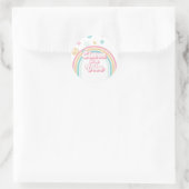 Sticker Rond Eleven est une Vibe Retro Summer Rainbow (Sac)