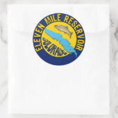 Sticker Rond Eleven Mile Réservoir, Colorado (Sac)