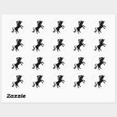 Sticker Rond Élever la licorne (Feuille)