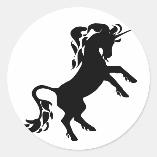 Sticker Rond Élever la licorne (Devant)