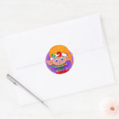 Sticker Rond Elf avec Bluebirds (Enveloppe)