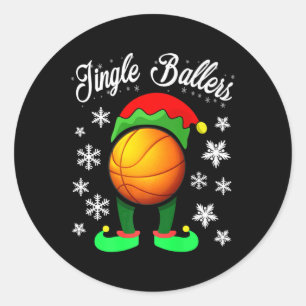Sticker Rond Elf Christmas Basket Correspondant Famille Groupe