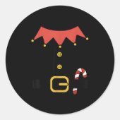 Sticker Rond Elf Christmas Halloween Costume Mens Womens Boys G (Devant)