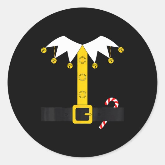 Sticker Rond Elf Costume  (Devant)