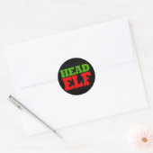 STICKER ROND ELF EN TÊTE (Enveloppe)