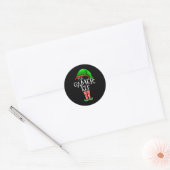 Sticker Rond Elf Family Matching Group Christmas Gig Vidéo Cade (Enveloppe)